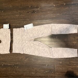 Athleta Cream Elation Textured Tight